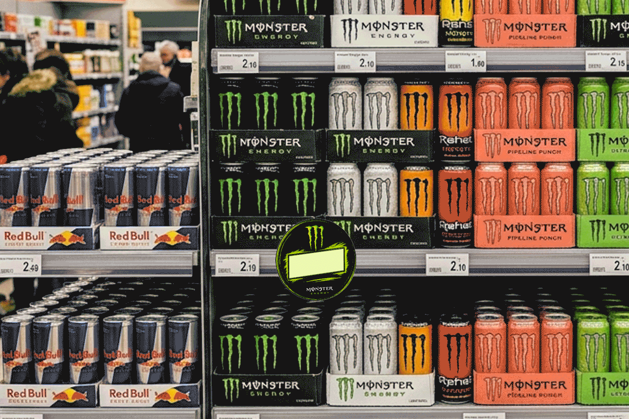 Digital epaper signage for Monster Energy