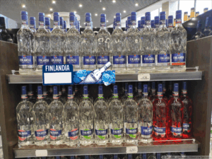 Finlandia Vodka epaper shelf talker