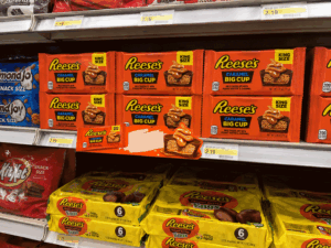 e-ink shelf talker for Reeses