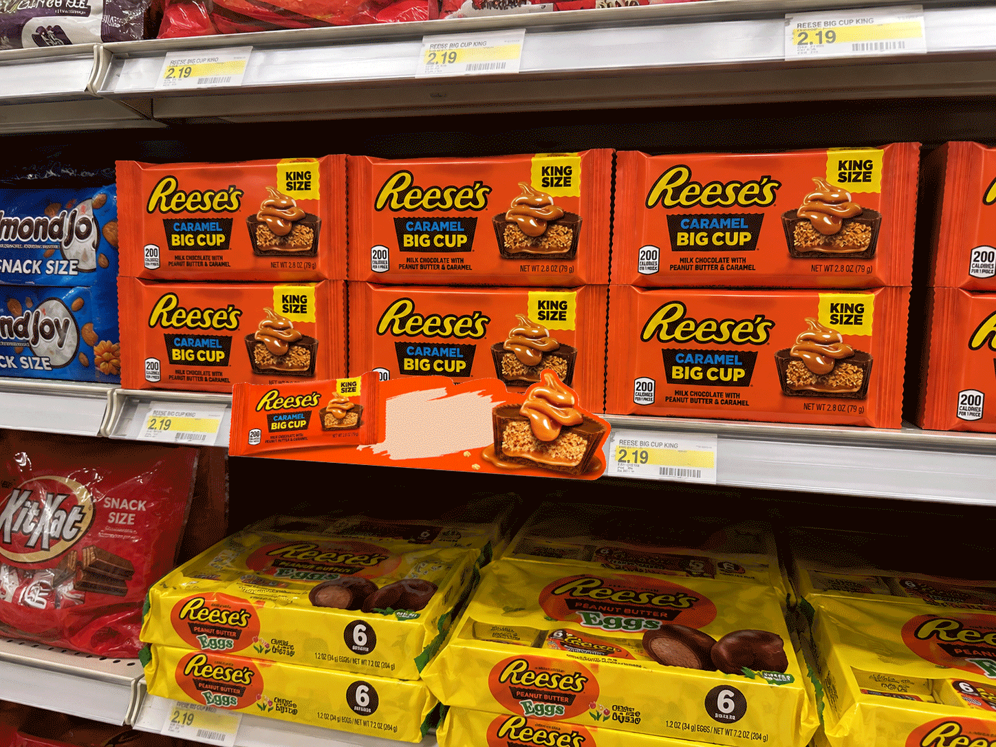 e-ink shelf talker for Reeses