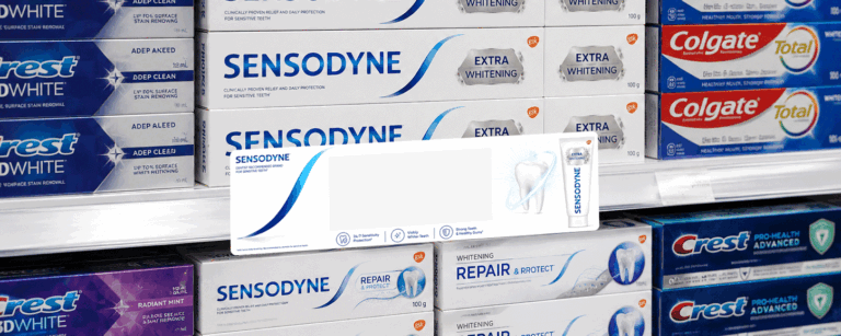 SENSODYYNE e ink shelf talkers