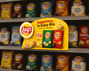Lay's instore animated epaper Shelf POS display