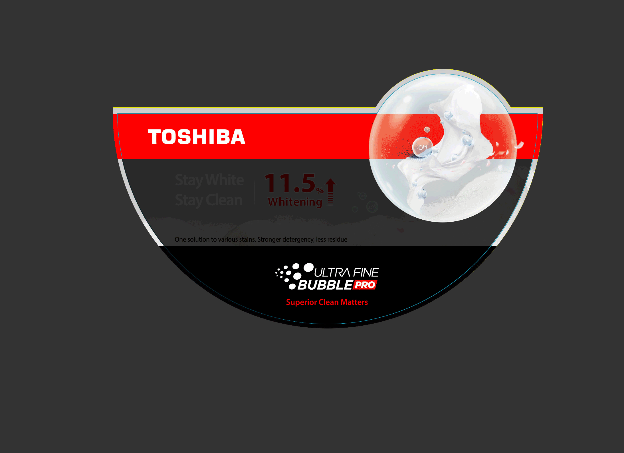 Animated e-paper instore advertising display for Toshiba washing machines